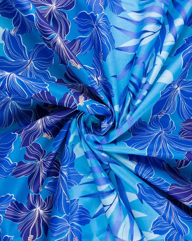 Tissu Polynésien MANAVA Bleu - Tissushop